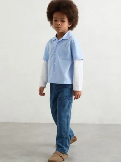 Chemise Reiss Grayson Motor Cars en coton à deux manches