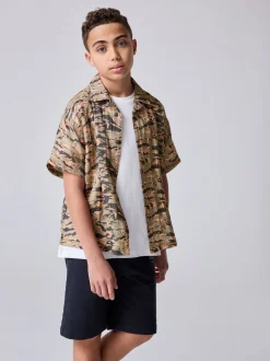 Chemise smALLSAINTS Underground à col ouvert imprimée garçon à manches courtes