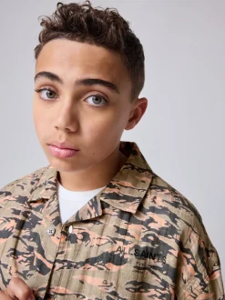 Chemise smALLSAINTS Underground à col ouvert imprimée garçon à manches courtes