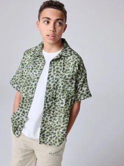 Chemise smALLSAINTS Underground à col ouvert imprimée garçon à manches courtes