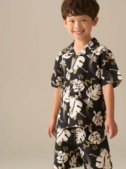 Chemise texturée Angel & Rocket imprimé feuille