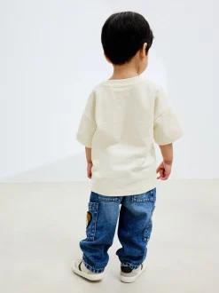 Chien bleu moyen - Jeans cargo (3mths-7yrs)