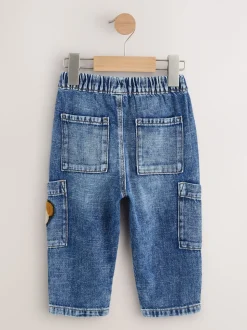 Chien bleu moyen - Jeans cargo (3mths-7yrs)