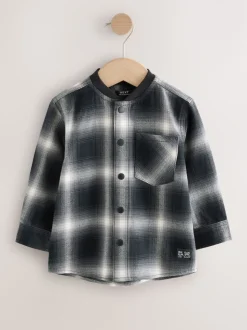 Chèque Mono Core - Chemise à carreaux avec col de baseball à manches longues (3mois7ans)