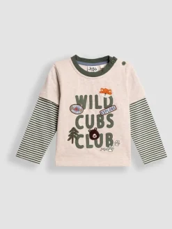 Club Nature des cubs sauvages - Haut JoJo Maman Bébé à motif appliqué