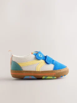 color block bleu - Baskets BÉBÉ à Fermeture par contact (0-2mois)