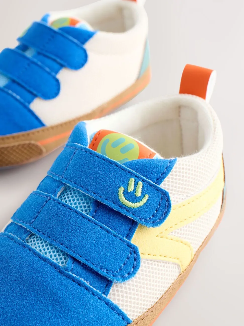 color block bleu - Baskets BÉBÉ à Fermeture par contact (0-2mois)