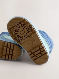 color block bleu - Bottes en caoutchouc thermique Thinsulate™ avec extrémité doublée