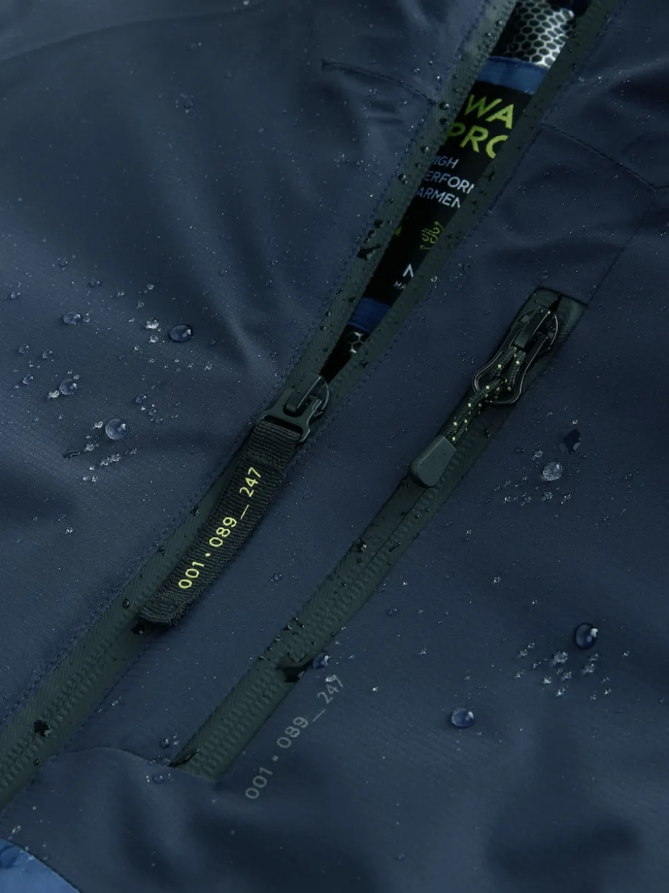 color block bleu - Manteau matelassé intérieur imperméable (3-16ans)