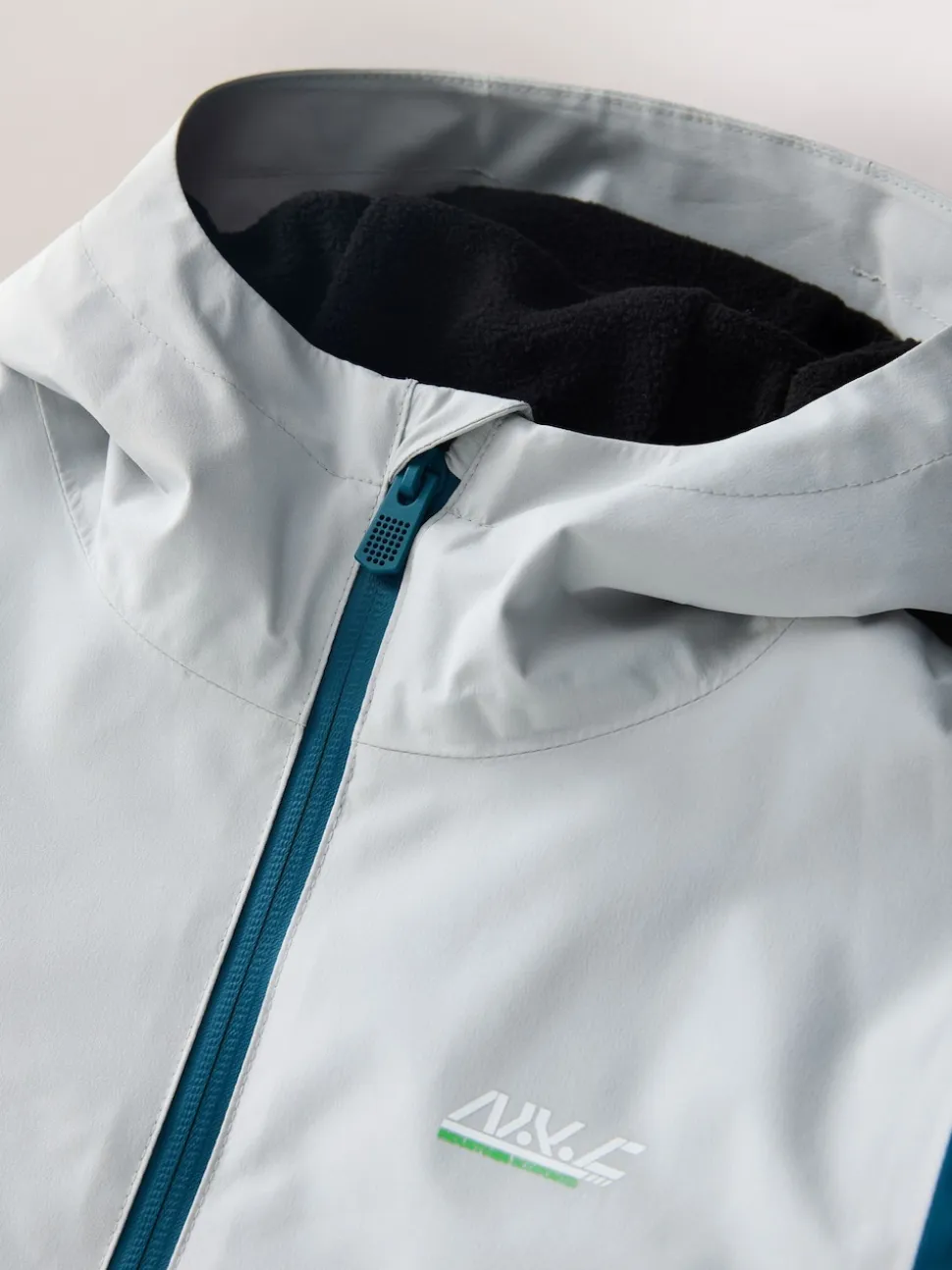 Color block bleu/vert - Veste à capuche imperméable doublée de polaire (3-17ans)