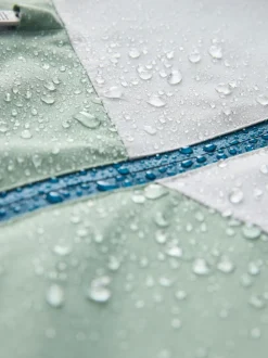 Color block bleu/vert - Veste à capuche imperméable doublée de polaire (3-17ans)