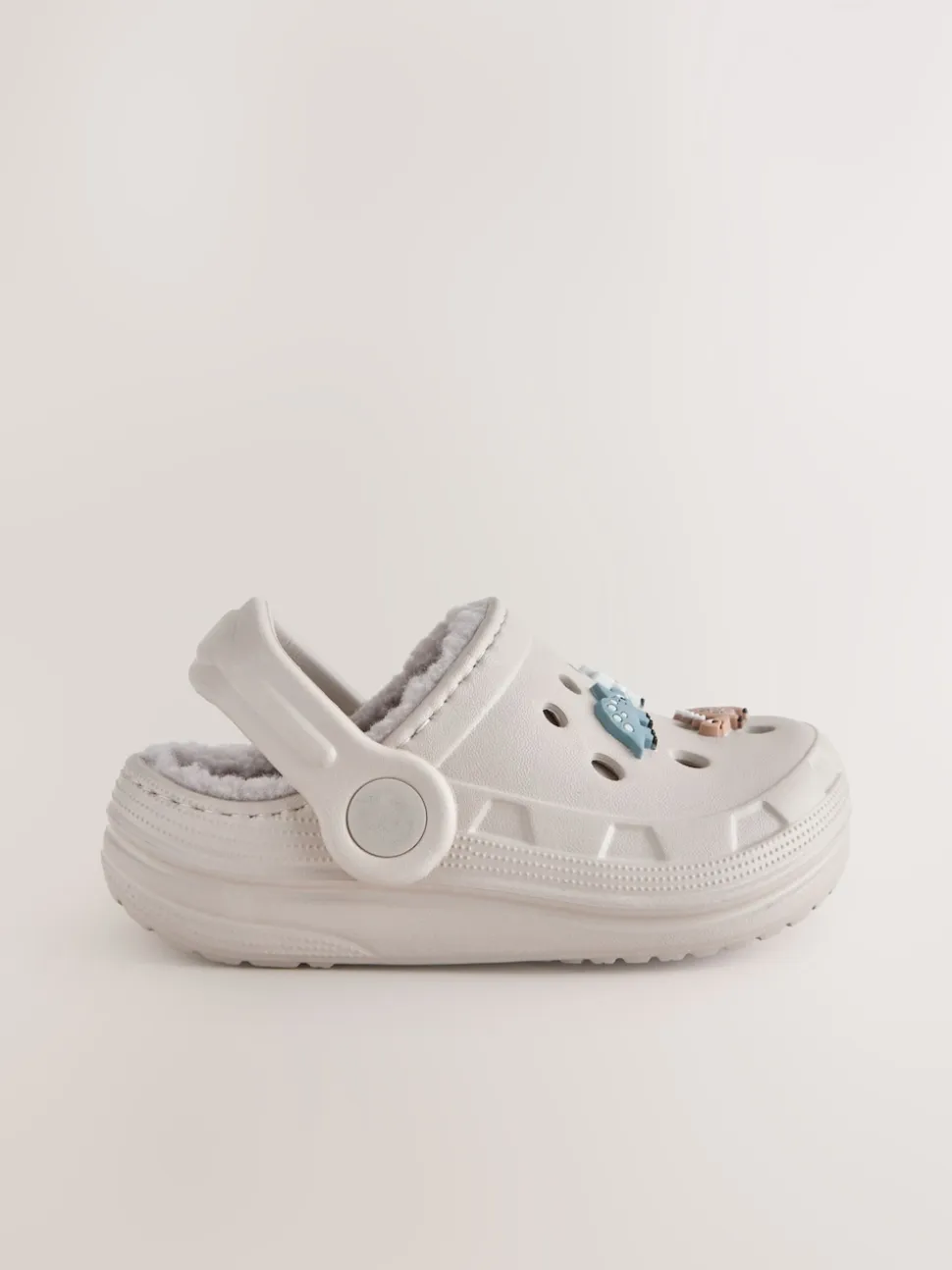 Coloris neutre imprimé dinosaure - Sabots chaussons