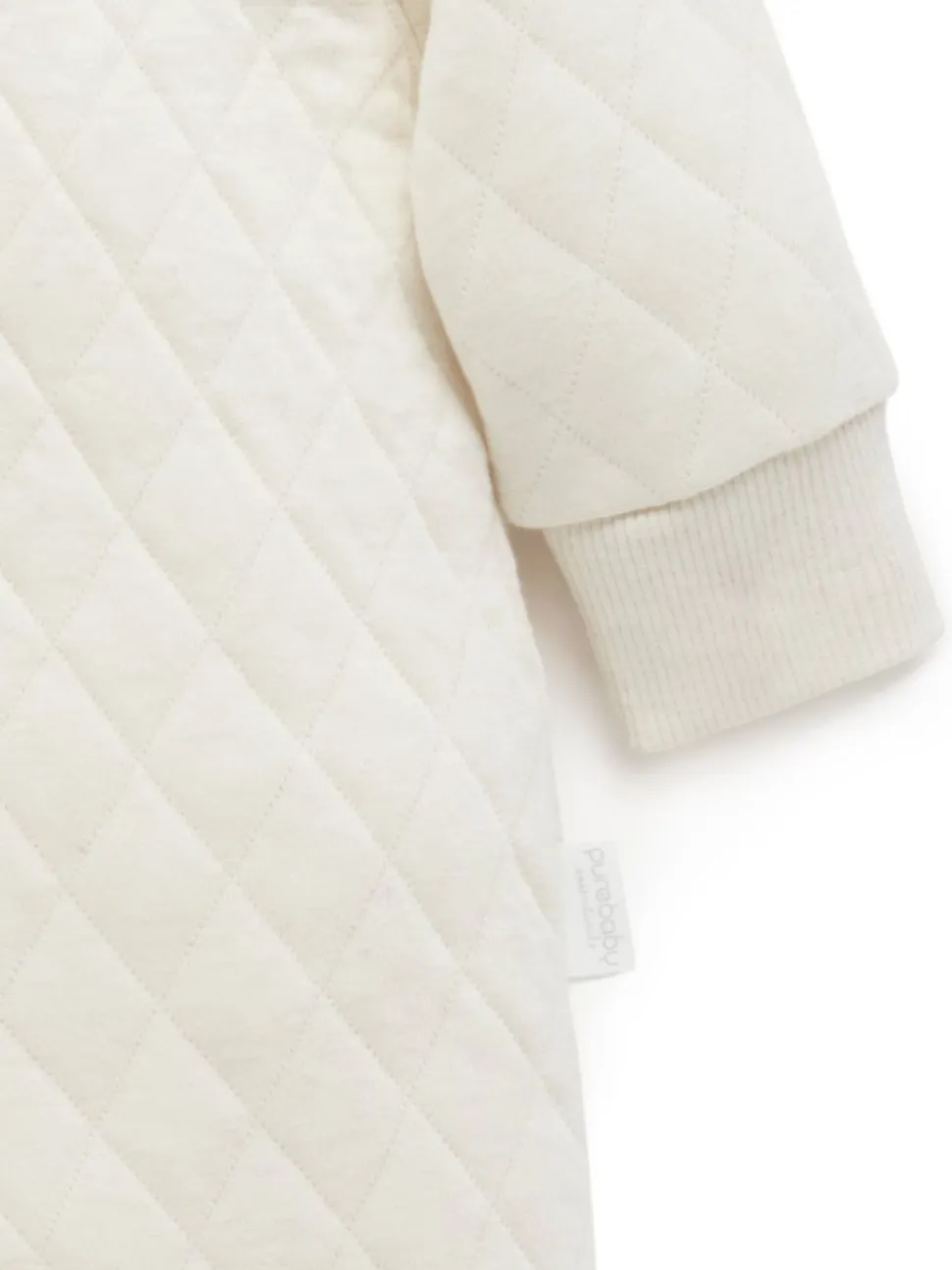 Combinaison zippée matelassée en coton Purebaby