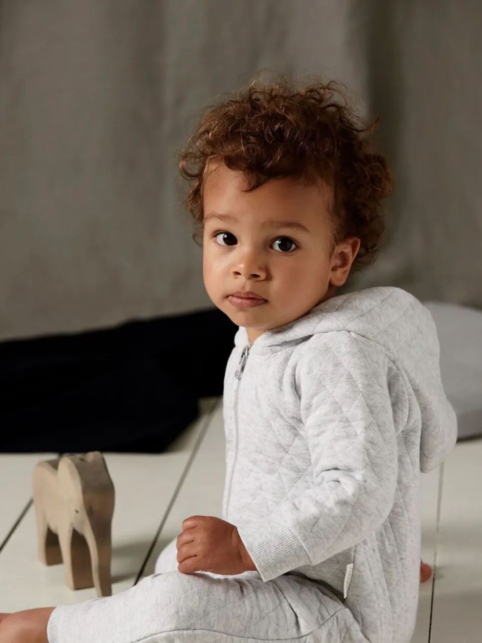 Combinaison zippée matelassée en coton Purebaby