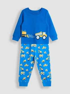 Construction bleue - Pyjama JoJo Maman Bébé imprimé glow In The Dark Jersey