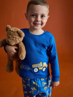 Construction bleue - Pyjama JoJo Maman Bébé imprimé glow In The Dark Jersey