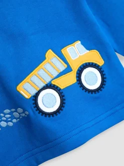 Construction bleue - Pyjama JoJo Maman Bébé imprimé glow In The Dark Jersey