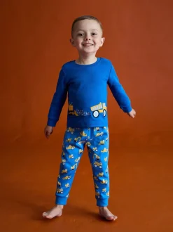 Construction bleue - Pyjama JoJo Maman Bébé imprimé glow In The Dark Jersey