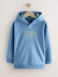 Contrôleur Bleu - Sweat à capuche adolescent imprimé graphique (3-16ans)