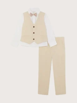 Costume Monsoon élégant en lin Blend 4 pièces