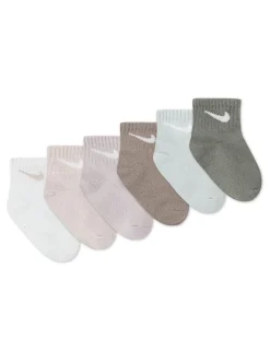 Couleurs multicolores atténuées - Lot de chaussettes de cheville Nike Swoosh pour bébé 6