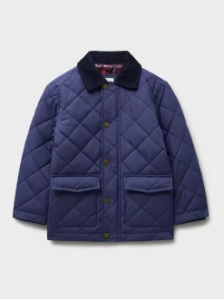 Crew Clothing Contrast Velours côtelé Col Veste matelassée