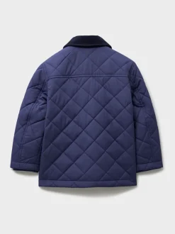 Crew Clothing Contrast Velours côtelé Col Veste matelassée