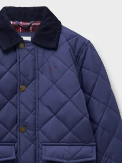 Crew Clothing Contrast Velours côtelé Col Veste matelassée