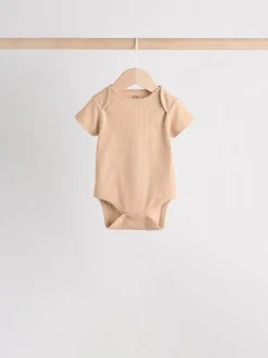 Crème - Bébé Manches courtes Bodysuits 5 Pack