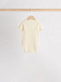 Crème - Bébé Manches courtes Bodysuits 5 Pack