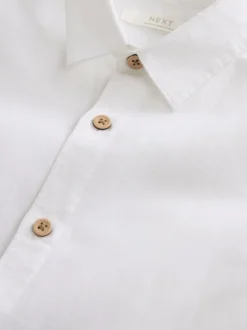 Crème - Blend Chemises Manchester court en lin ({t}3mois-16ans)