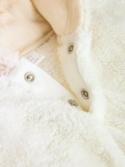 Crème - Ensemble bébé sweat à capuche et jogging Borg (0mois-2ans)