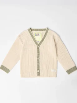 Crème - GEN Cardigans à liserés