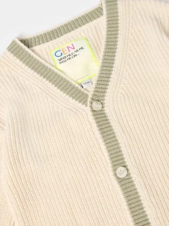 Crème - GEN Cardigans à liserés