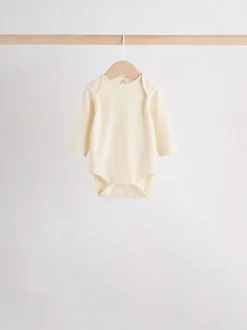 Crème - Lot de 5 bodys à manches longues pour bébé