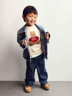 Crème - Sweat Gap graphique à col rond (6mois -5ans) (6mois -5ans)