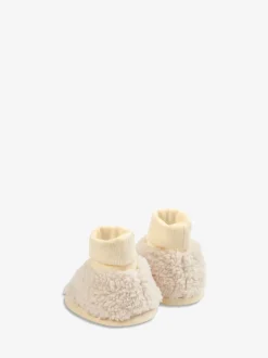 Crème - The Little Tailor bottines en polaire sherpa doublées en peluche pour bébé