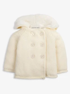 Crème - The Little Tailor Manteau de landau Pixie Bébé 100% coton doublé de peluche