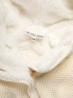 Crème - The Little Tailor Manteau de landau Pixie Bébé 100% coton doublé de peluche
