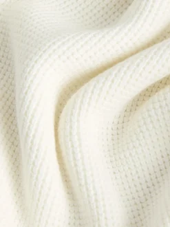 Crème écru - Polo texturé à manches longues (3-16ans)