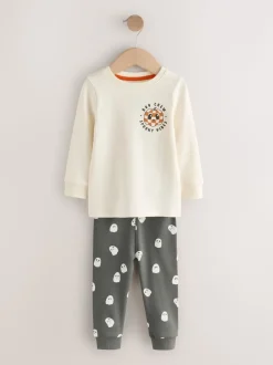 Crème/Noir Halloween - Pyjama confortable confortable (9mois à10ans)