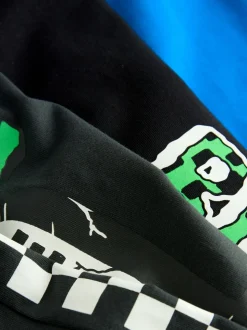 Crâne bleu/noir - Lot de 2 pyjamas à manches longues (3-16ans)