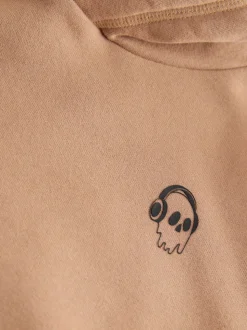 Crâne marron fauve - Sweat-shirt à capuche Signature (3-16ans)