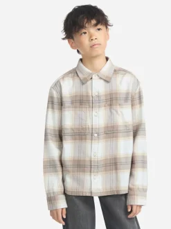 Écru - Abercrombie & Fitch Chemise traditionnelle en flanelle à manches longues