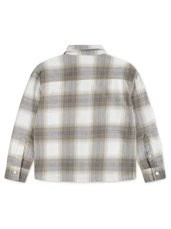 Écru - Abercrombie & Fitch Chemise traditionnelle en flanelle à manches longues