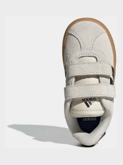 Écru - adidas Vl Cour 3.0 Baskets bébé à crochets et boucles