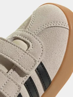 Écru - adidas Vl Cour 3.0 Baskets bébé à crochets et boucles