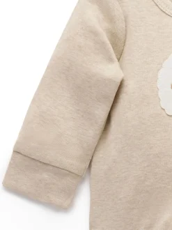 Écru - Body Purebaby appliqué