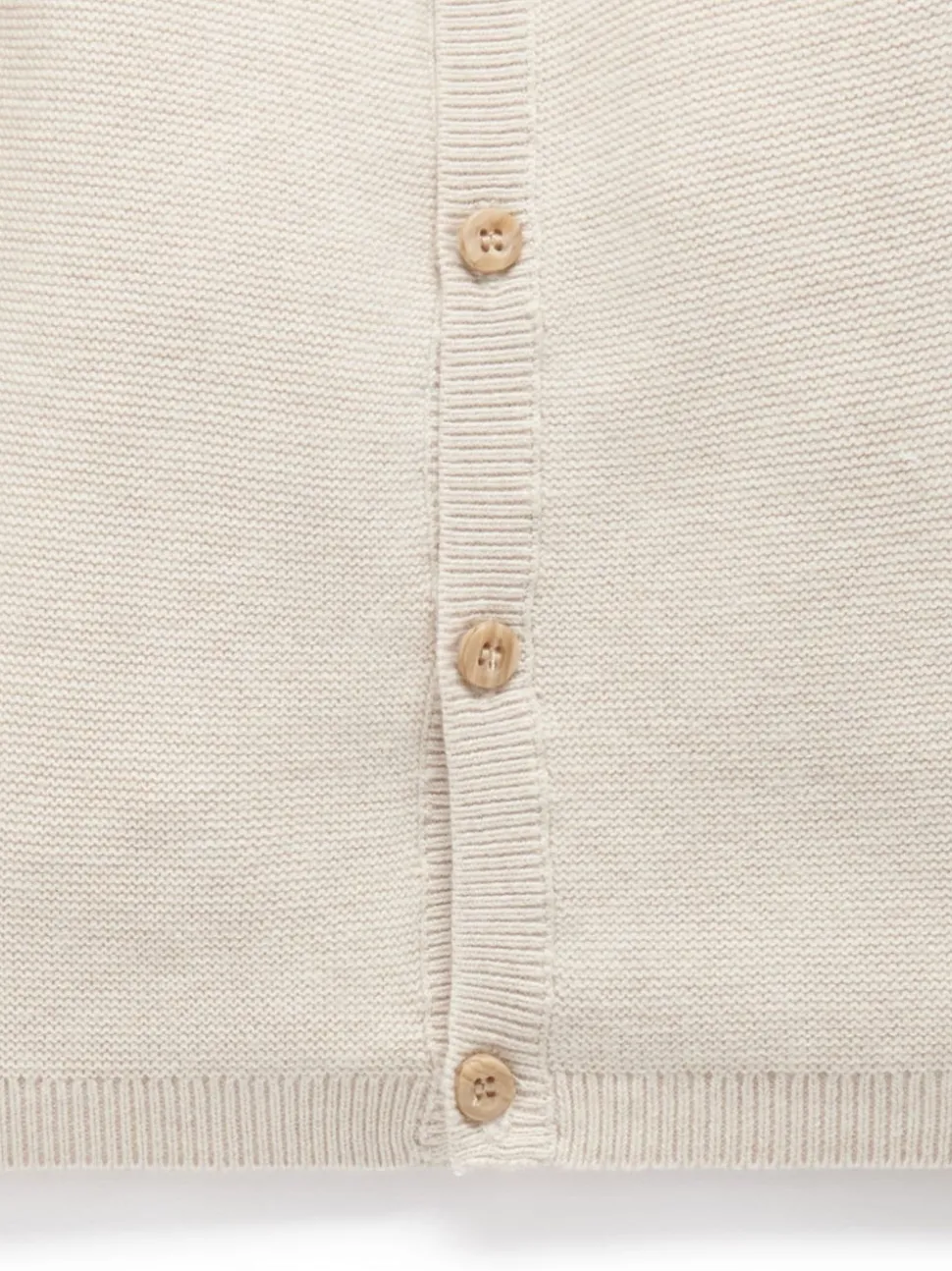 Écru - Cardigan Purebaby en maille texturée