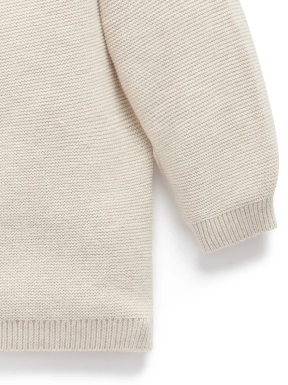 Écru - Cardigan Purebaby en maille texturée